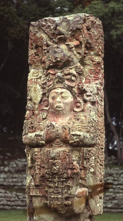 Estela C, lado oeste, Copán, Período Clásico Tardío, 780 d.C. de Mayan